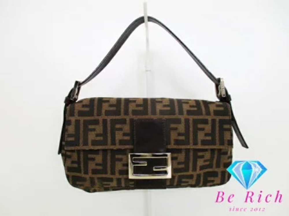 Fendi Hobo Bag Mamma Bucket Zucca Brown Canvas Handbag